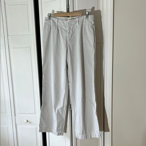 Anthropologie Maeve Light Gray Wide-Leg Pants Baggy 6